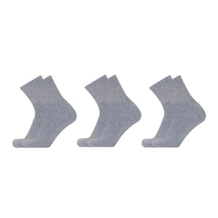 Kit 3 Pares de Meias Cano Médio Algodão Cinza M12