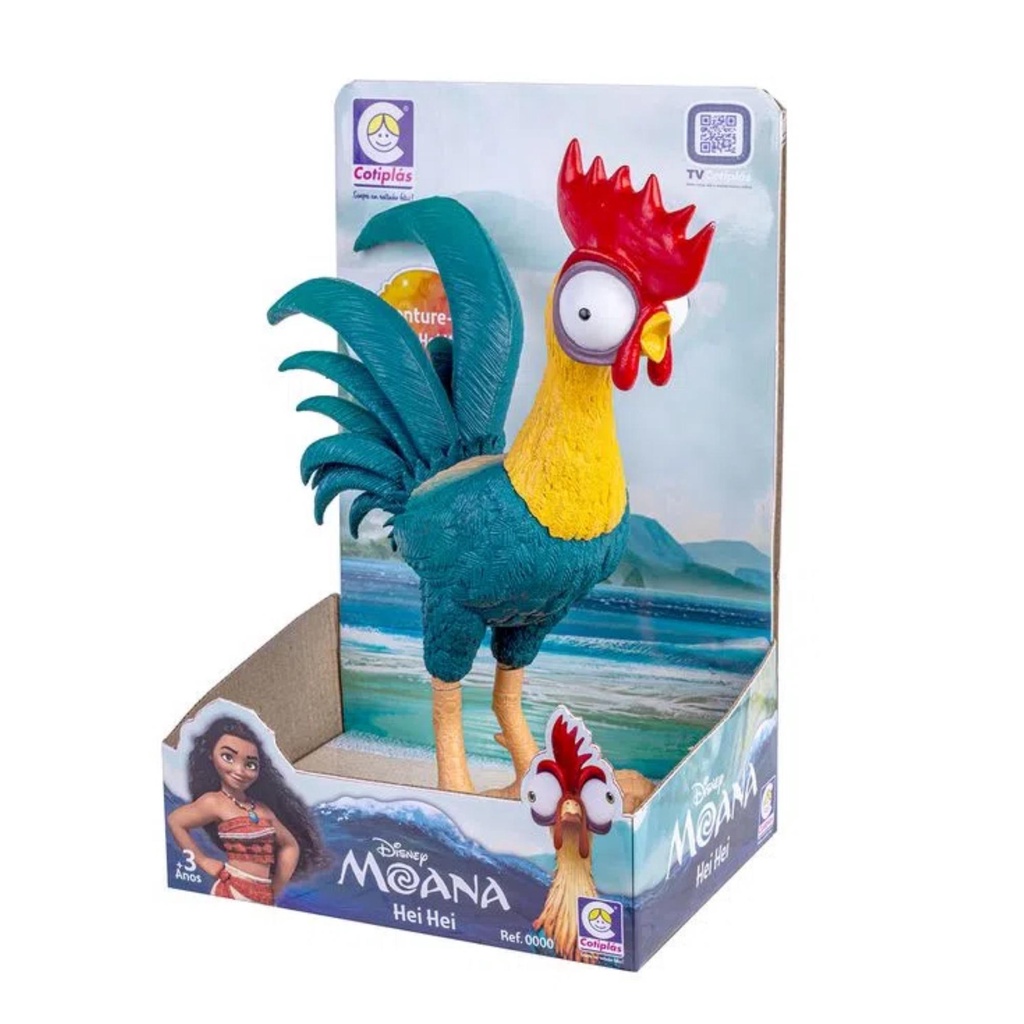 Brinquedo Boneco Galo Hei Hei da Princesa Moana 30cm em Plástico Vinil Cotiplas - 2597 em Oferta na Shopee
