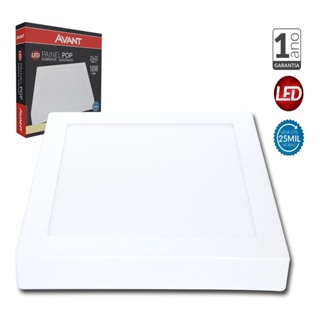 Painel 18w Led Sobrepor Quadrado Luz Neutra 4000k Bivolt 22cm em Oferta na Shopee