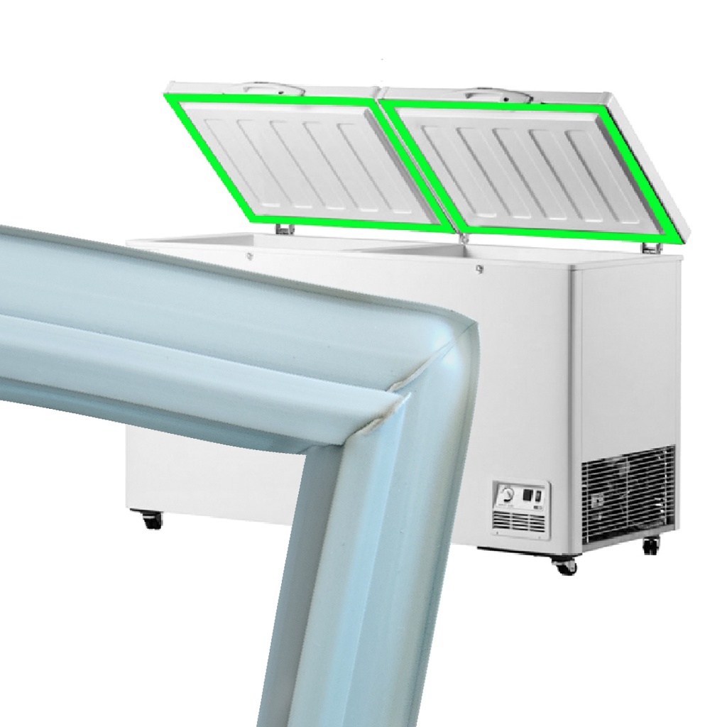 Kit 2 Borracha Vedação Gaxeta Para Freezer Horizontal  Para Brastemp Consul CHA42 CHB42D CHB42C