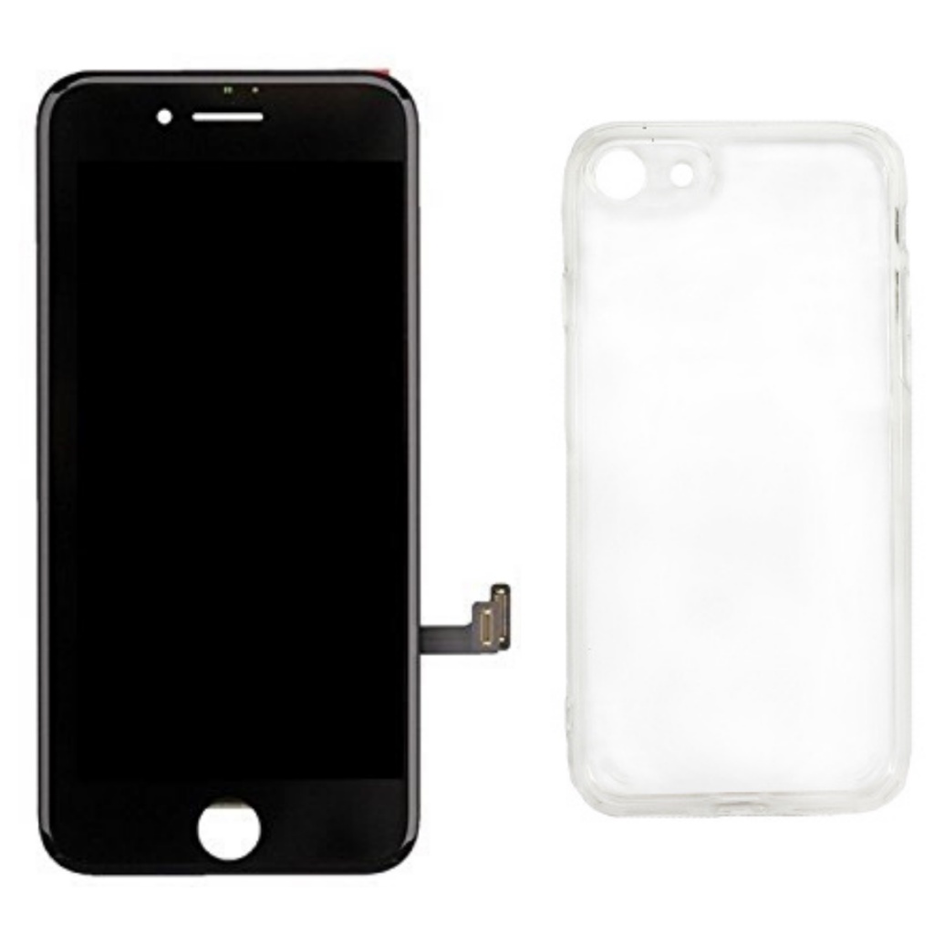 Tela Lcd Touch Para Iphone 7 Plus Preto + Capa Acrílico