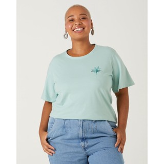 Blusa Feminina Plus Size Clorofila Malha Natural Color