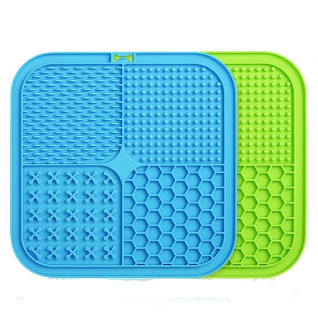 Comedouro lento interativo  para caes gatos de silicone  com divisorias gruda na parede