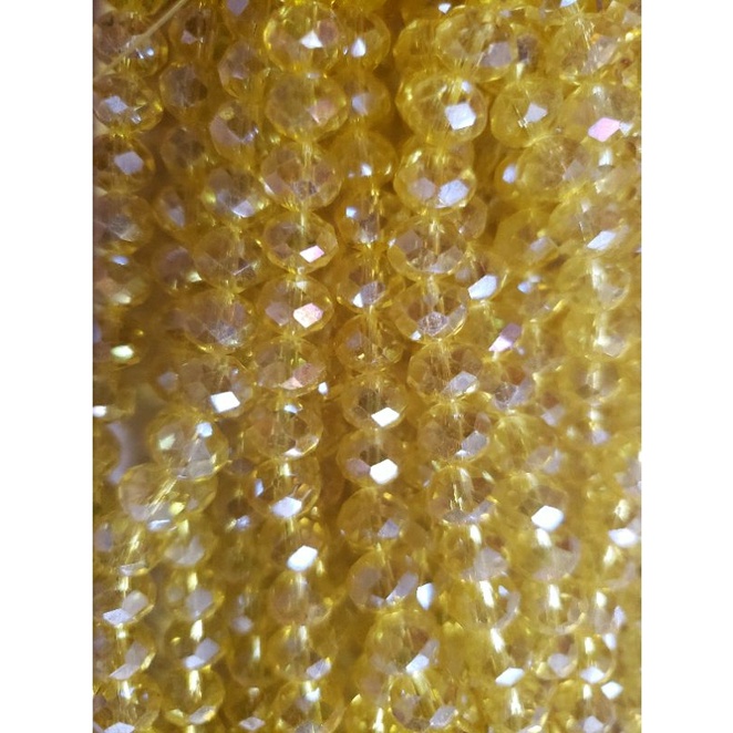 Fio De Cristal Facetado Vidro 8mm Para Artesanato Bijuteria Montagem De Joias