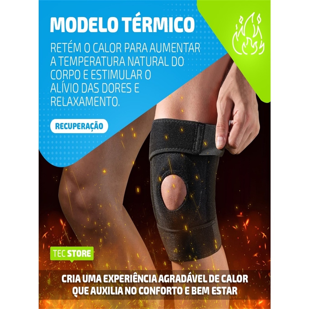 Joelheira Compressão Ortopedica Articulada Patelar Reforçada