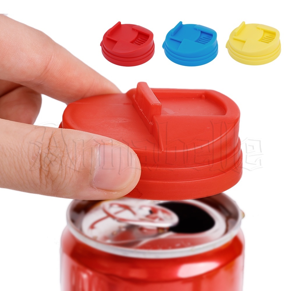 Tampa De Bebida Multicolor À Prova De Vazamentos/Com Refrigerante Plástica Reutilizável Protetora De Garrafa/Respingos Tipo Prensa Para Latas Pop-top