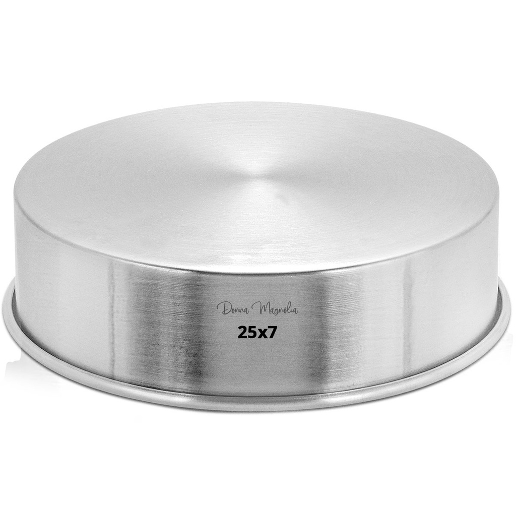 UMA Forma Assadeira Bolo REDONDA 25 x 7 Alumínio H60 em Oferta na Shopee