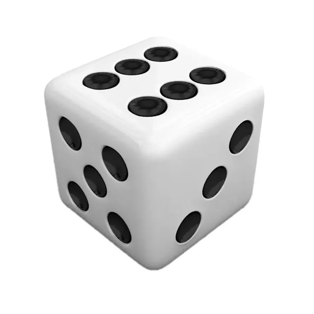 Kit 100 Dados Brancos 6 Faces Jogos Rpg 16mm Conjunto Cartas Preto Lado Xadrez General Tabuleiro