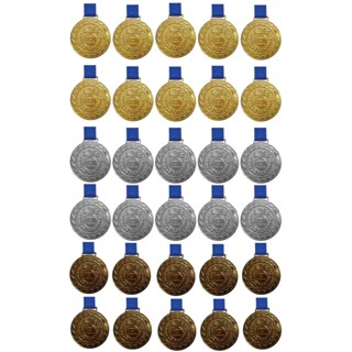 Kit C/10 Medalhas de Ouro + 10 Medalhas de Prata + 10 Medalhas de Bronze M36
