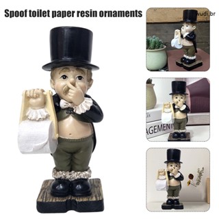 Mordomo Higiênico Com Porta-Rolo De Papel Escultura Moderna Figura Decorativa