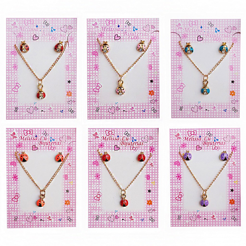 5 Kit Colar E Brinco  Infantil Menina Bijuteria Ideal Para Revenda Lembrancinha em Oferta na Shopee