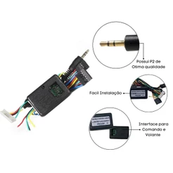 Interface Controle Som Volante Sandero 2007 A 2012 2013 2014 Central Controle de Som no Volante do Veículo