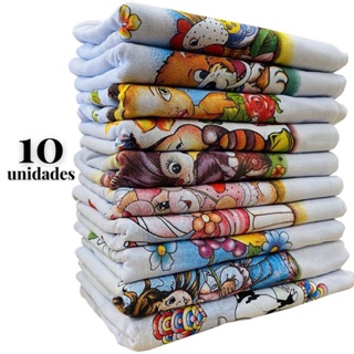 Kit dez Panos De Prato Estampado Europinha Guardanapo Bainha  Casa Cozinha Lindos em Oferta na Shopee