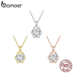 Bamoer D Cor VVS1 EX 1CT Colar Moissanita Para Mulheres 925 Sterling Prata Presente De Casamento De Alta Qualidade MSN003