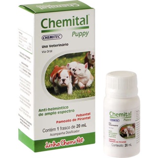 Chemital Puppy para Cães Chemitec Vermífugo para Filhotes - 20 mL em Oferta na Shopee