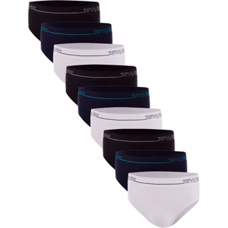 Kit 9 Cuecas Masculina Slip Microfibra S/Costura Trifil