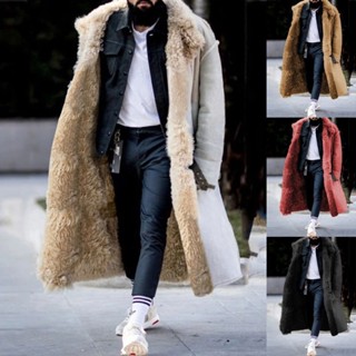Casaco De Inverno Masculino De Pele Espessada De Manga Longa De Sólido De Outono