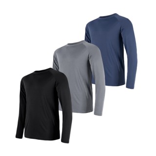 Kit 3 Camisetas Masculina Básicas Manga Longa - Novastreet
