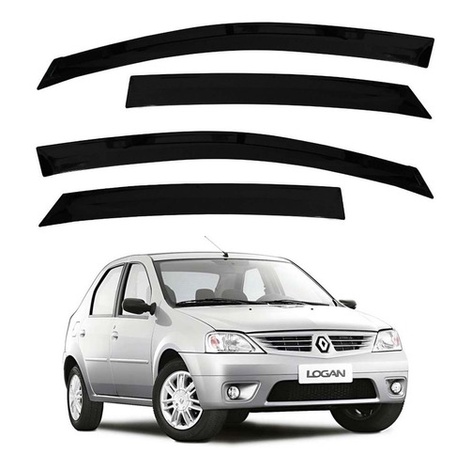 Defletor Calha de Chuva Renault Logan 2007 a 2013 4 Portas Ecoflex