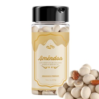 Chocolate Drageado Branco com Amêndoa 200g - P&P