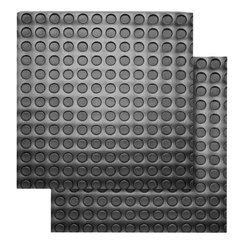Kit 6 Piso Moeda Borracha Academia Antiderrapante 50x50cm Escada Rampa Bolha Emborrachado