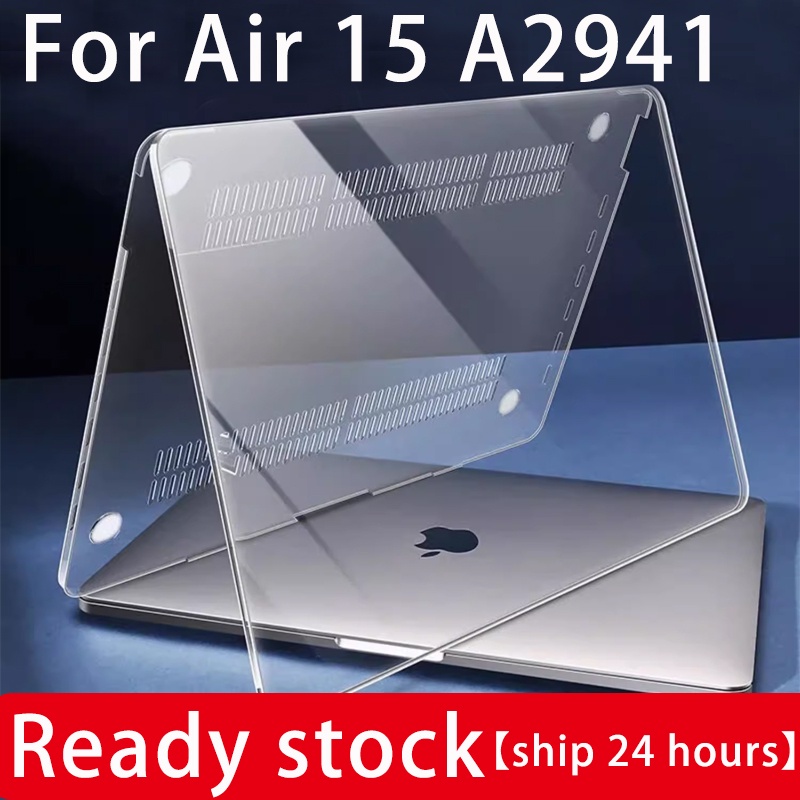 Capa Protetora Transparente Crystal Case Para Macbook Air 15 A2941 M2 chip 2023 Com De Liberação Teclado Americano