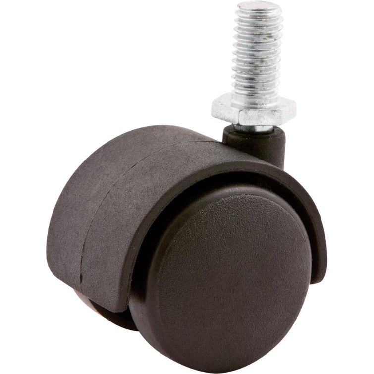 Rodizio Giratório Duplo 60mm 30kg Nylon Pino Rosca 10x15mm Vonder - Home & Living