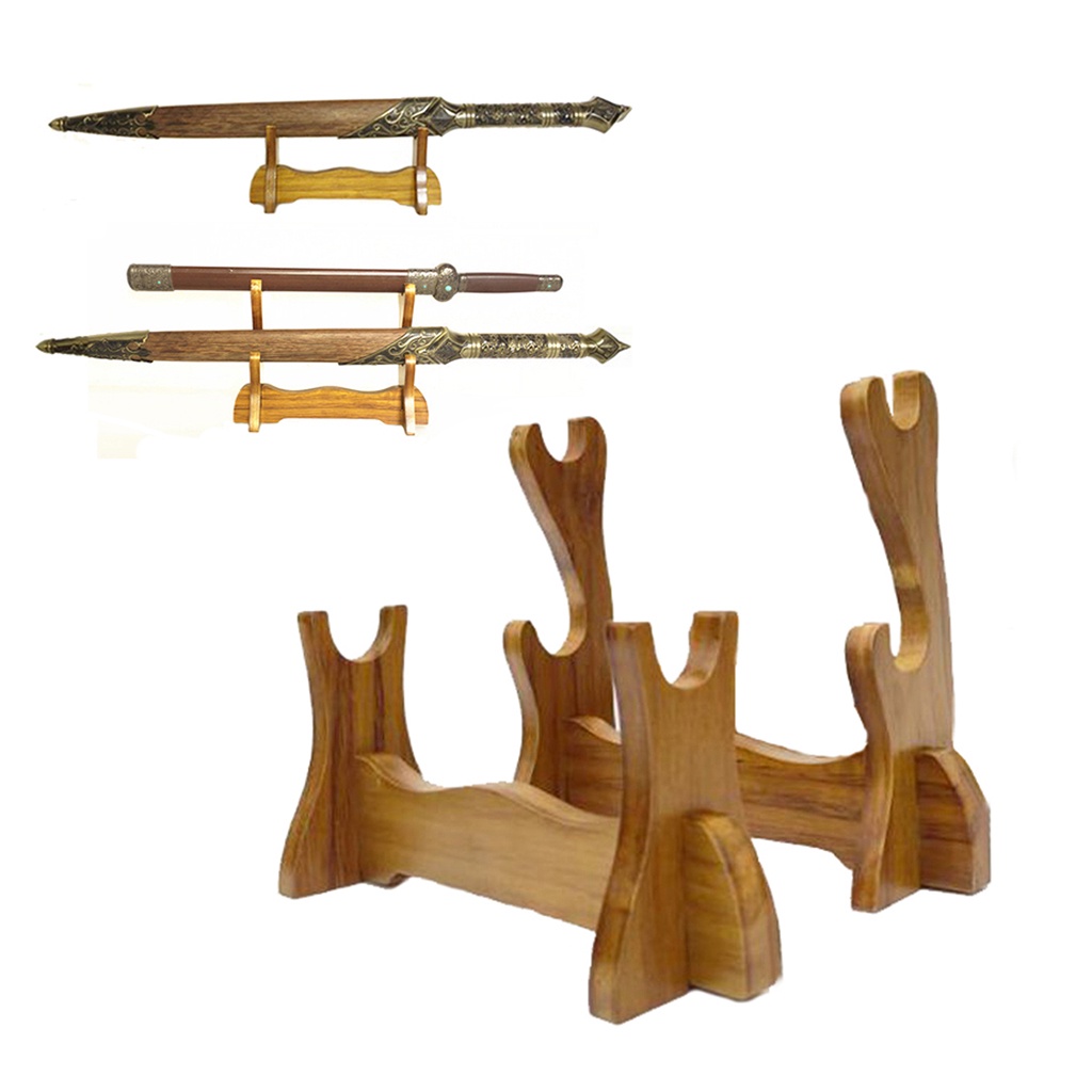 Suporte De Espada De Madeira Maciça Para Samurai Katana Wakizashi Tanto Assistente Varinha Mesa Display Rack Armazenamen