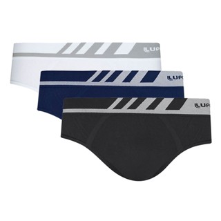 Kit com 3 Cuecas Slip Microfibra sem Costura Lupo