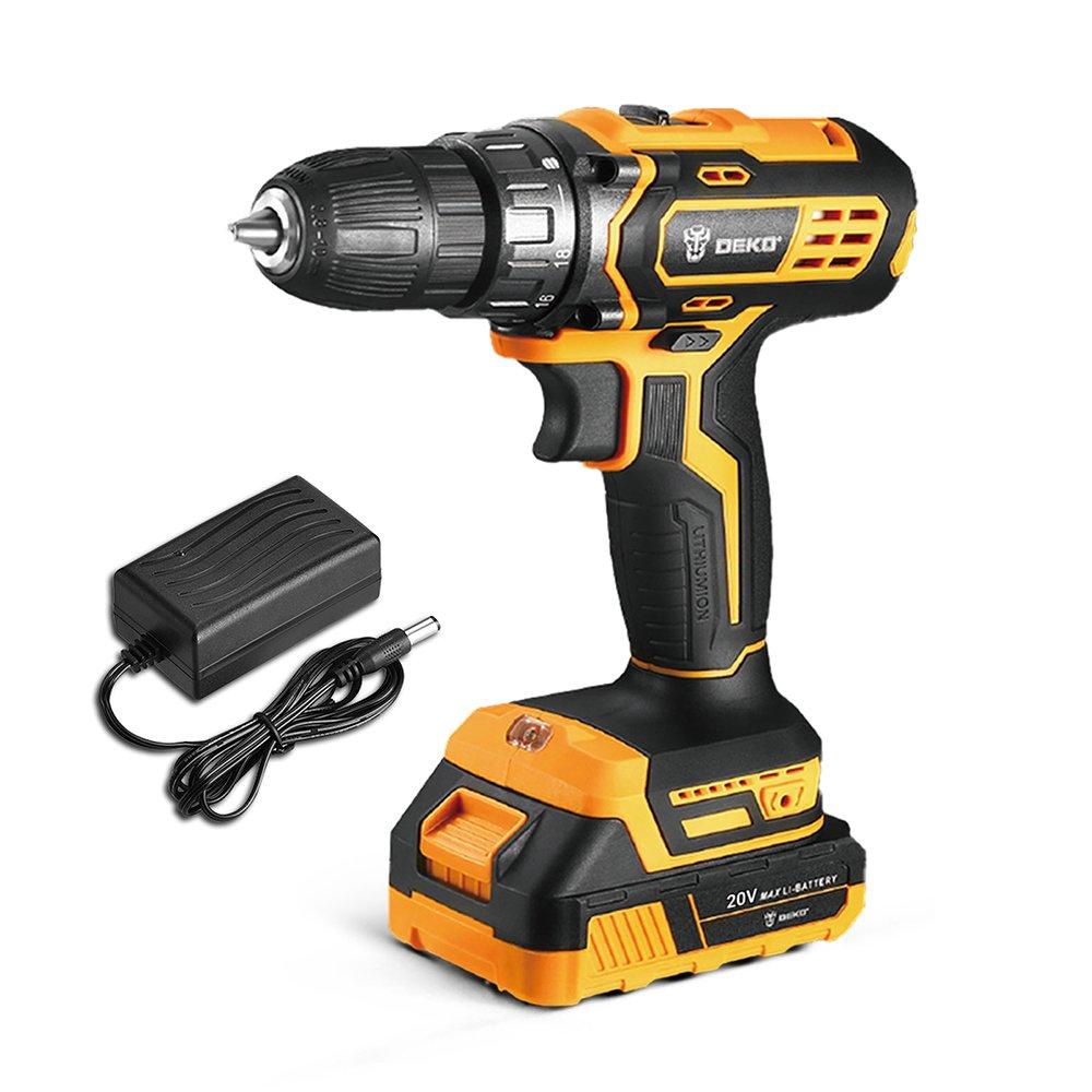 Parafusadeira Furadeira 3/8 Polegadas 20V Bateria Bivolt 1350rpm 40Nm - DEKO - Home & Living