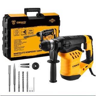 Martelete Perfurador Rompedor 2 em 1 SDS Plus 1600W 6J Profissional 110V Deko em Oferta na Shopee