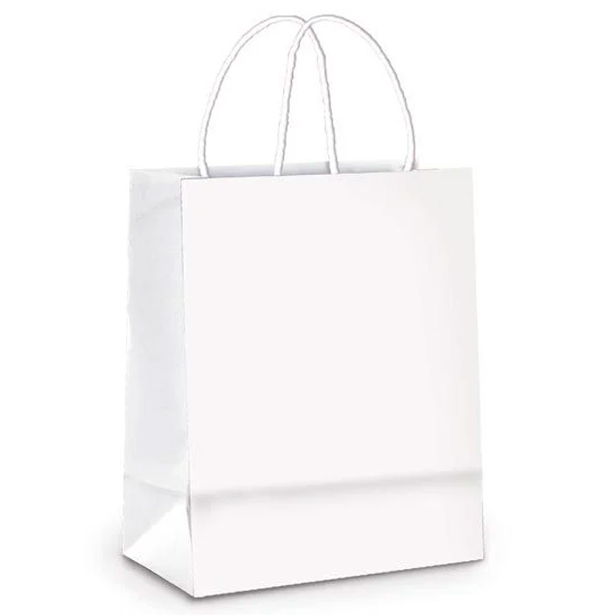 Sacola de Papel G 32x26,5x13cm - Branco - 10 unidades - Cromus - Rizzo em Oferta na Shopee