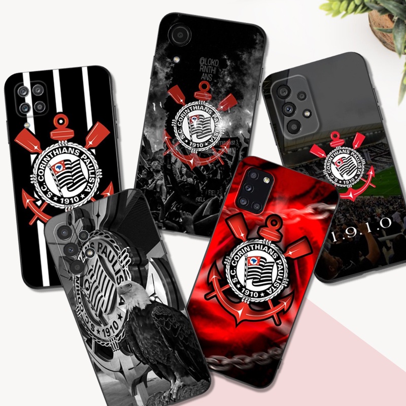 Estojo Para Samsung Galaxy M13 M33 M53 4G 5G Capa Traseira Telefone De Silicone Macio Preto tpu Corinthians Football Club Logotipo