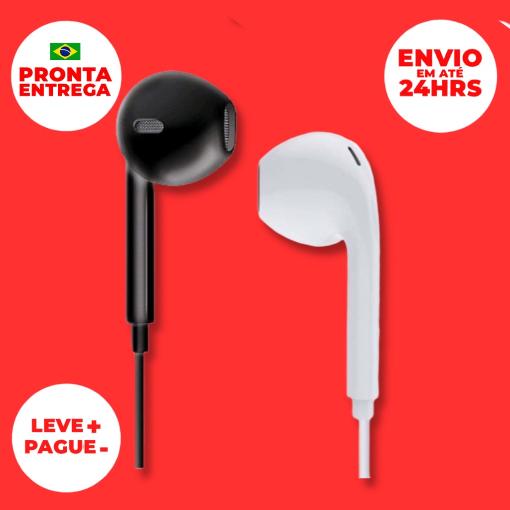 Fone De Ouvido Fio Slim Microfone Estéreo Celular Conector P2