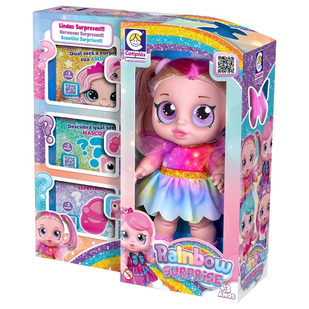 Boneca Rainbow Surprise Loira em Oferta na Shopee
