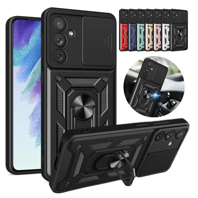 Capa Protetora De Lente De Luxo À Prova De Choque Armadura Multifuncional Para Samsung Galaxy A14 A24 A34 A54 A13 Lite A23 A33 A53 A73 A04s Do Suporte De Rotação