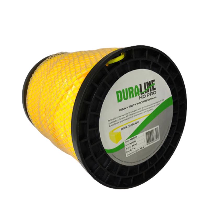 Bobina Fio Nylon Roçadeira 3mm Quadrado 2kg 245m Duraline em Oferta na Shopee