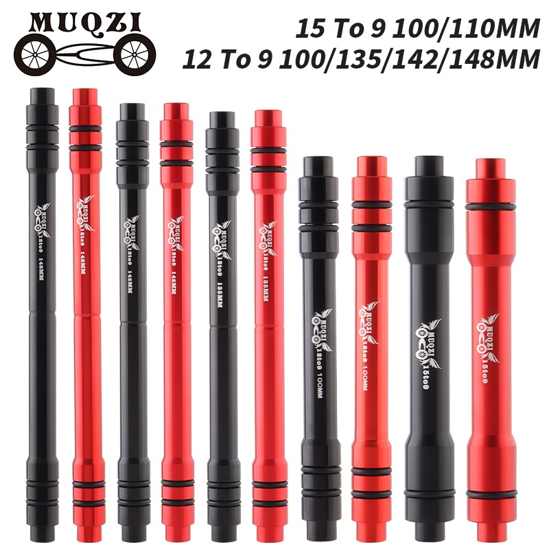 MUQZI Adaptador De Eixo Passante 12 A 9mm 110 135 142 148mm 15 9 100mm Para Liberação Rápida MTB Roda Traseira Dianteira De Bicicleta