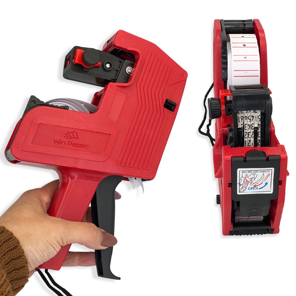 Etiquetadora Manual de Preços 8 Dígitos c/ Refil e Etiquetas