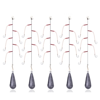 5 Sacos Anzol De Aço Com 5 Anzóis Simples Giratórios Atrações De Pesca Água De Gota Afundadores De Chumbo 3-13# em Oferta na Shopee