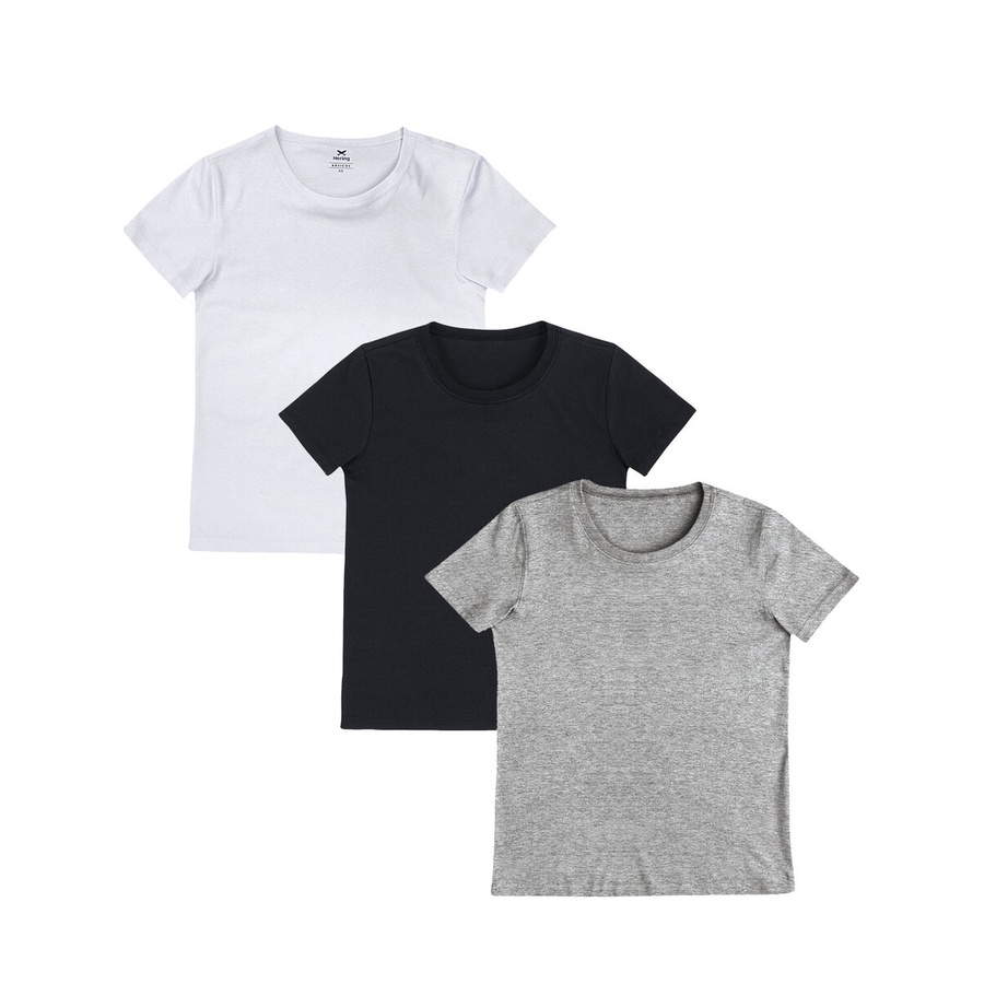 Kit com 3 Camisetas Feminina Hering 4fv4 - Women Clothes