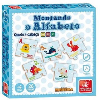 Quebra Cabeça Montando o Alfabeto - Brincadeira de Criança em Oferta na Shopee