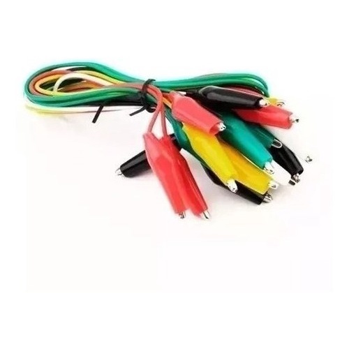 Kit Garra Jacare 2 Pontas 40mm Cabo De 35cm Colorido C/ 10un