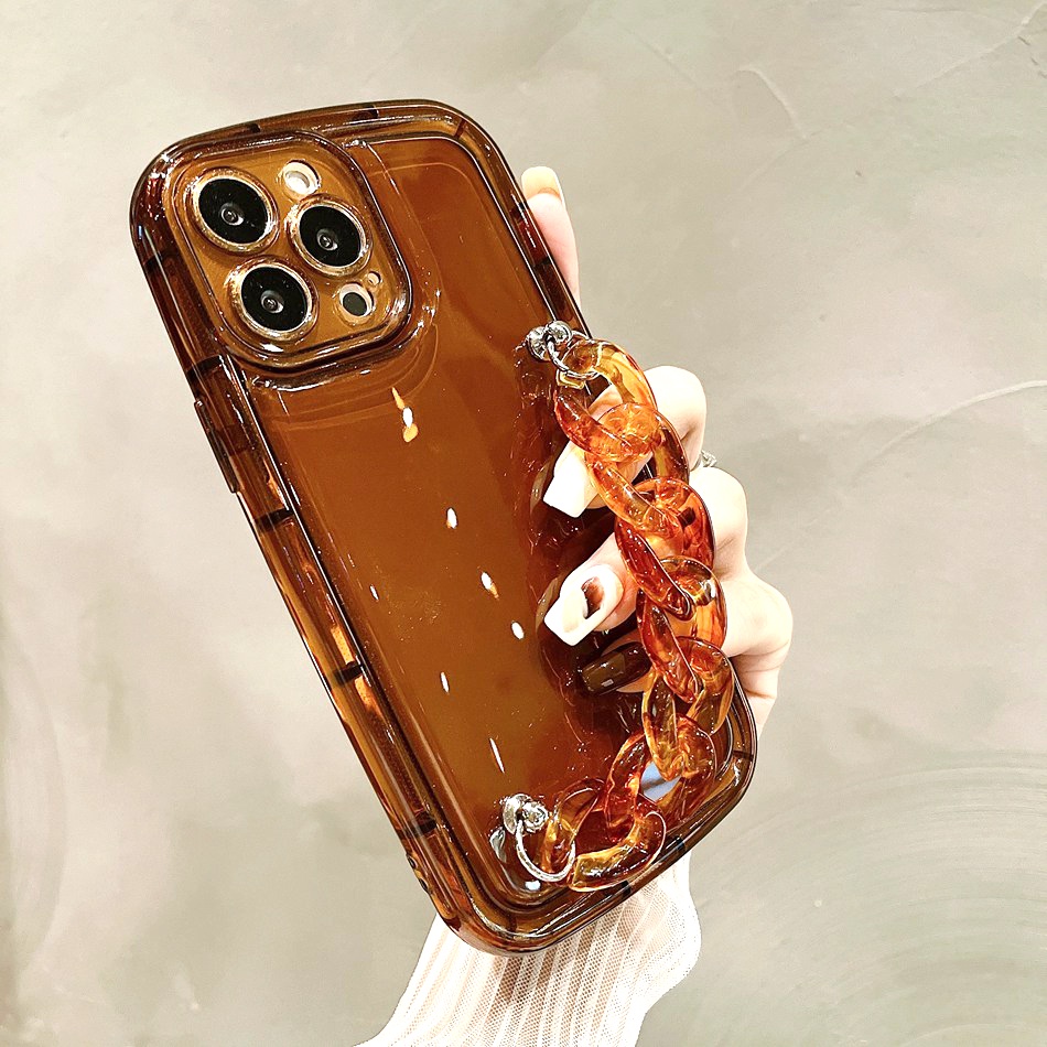 Capa Redmi Nota 12 11 10 9 11s 9s 10s 10 10A 10C 9 9A 9C 9T Mi 11 Lite POCO M3 X3 NFC Luxo Mármore Bracelete Corrente Airbag TPU Transparente À Prova De Choque