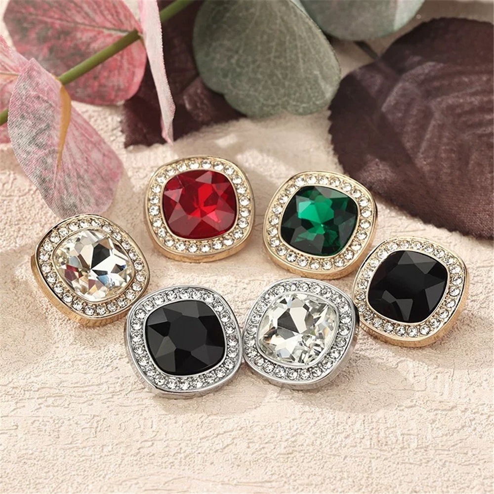 10 Pcs 10pcs Botões De Luxo De Alto Com Diamante Metal Em Forma De Coração Camisola Para Casaco Feminino Decorativos De