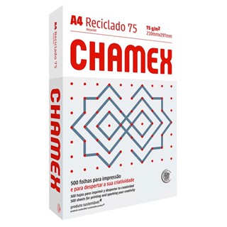 Papel sulfite reciclado A4 75g 210x297 com 500 fls Eco Chamex