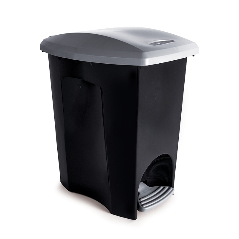 Cesto de lixo plástico Preto com pedal 3494 7 Litros Plasutil em Oferta na Shopee
