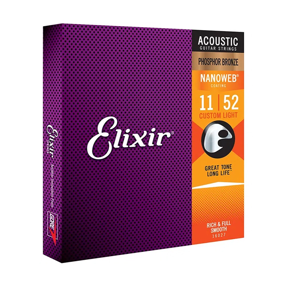 Cordas Violão Aço 011 Elixir Nanoweb 16027 Phosphor Bronze