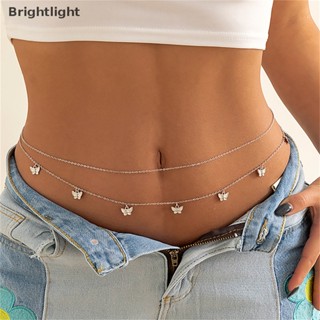 [Brightlight] Sexy Pingente De Borboleta Dupla Mulher Corrente De Cintura De Verão De Praia Biquíni Jóias De Corporal [BR]