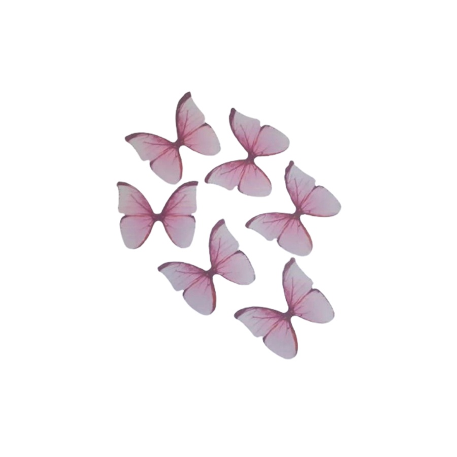 Enfeite Tecido Decorativo Borboleta Rosa - ArtLille - 10 Uni - Rizzo